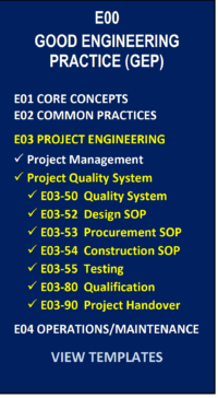E03-9000 Project Quality System - Project Handover